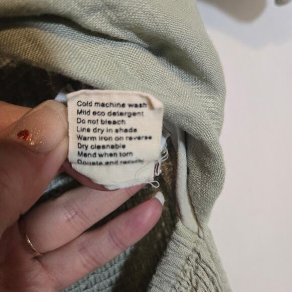 Aulieude Linen Charlotte Milkmaid Wrap Reversible Maxi Dress Cottagecore 6 Boho - Picture 5 of 8